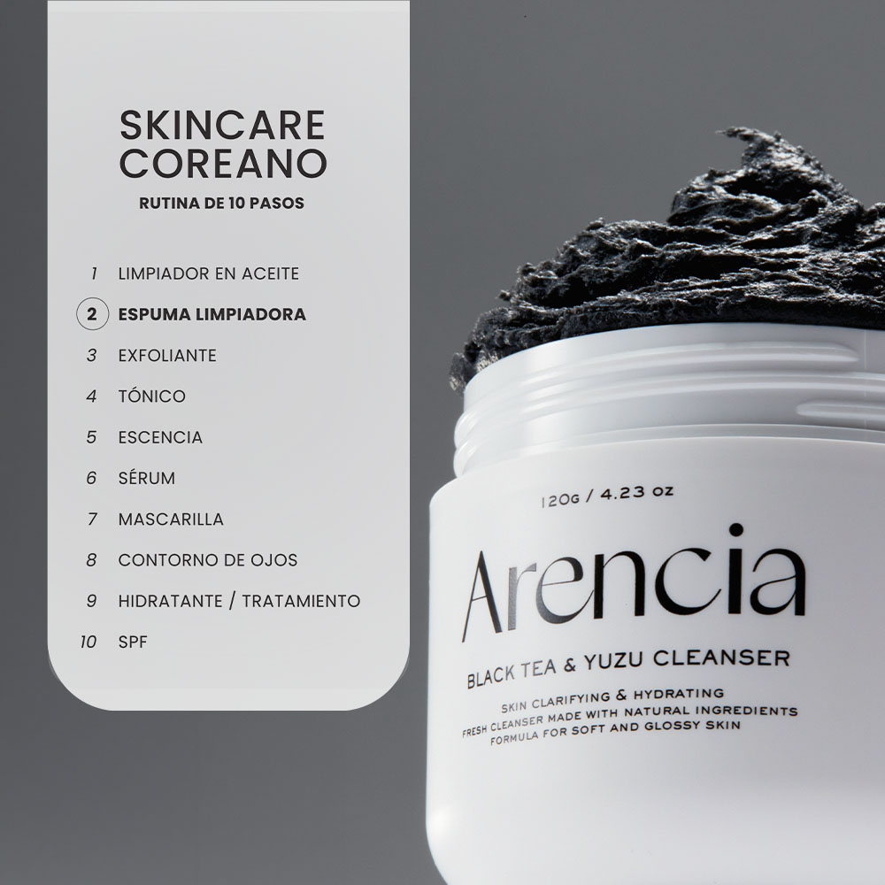 ARENCIA BLACK TEA RICE MOCHI CLEANSER (LIMPIADOR FACIAL CON CARB&Oacute;N ACTIVADO)
